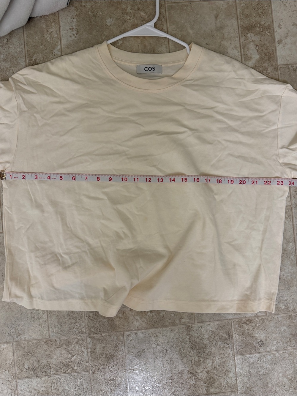 COS Creamy Short-Sleeve Boxy Tee - Picture 4 of 4